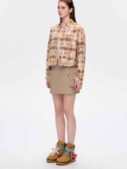 Charm-Embellished Platform Combat Boots