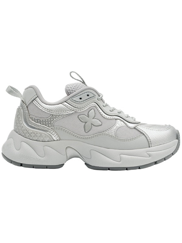 COMPASS WAVE Retro Jogging Shoes In Gray