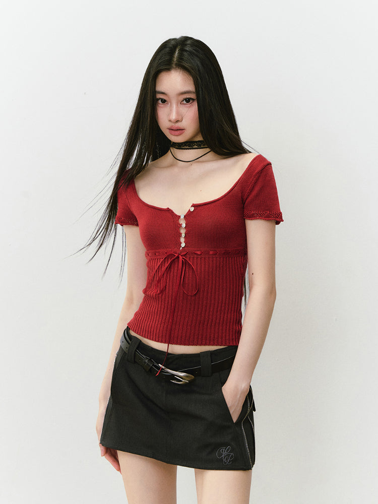 Casual Pencil Skirt with Double - Side Zippers - CHINASQUAD