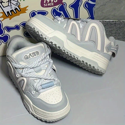 Sky Grey Chunky Casual Sneakers