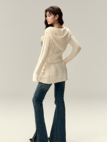 Cable-Knit Cardigan Sweater