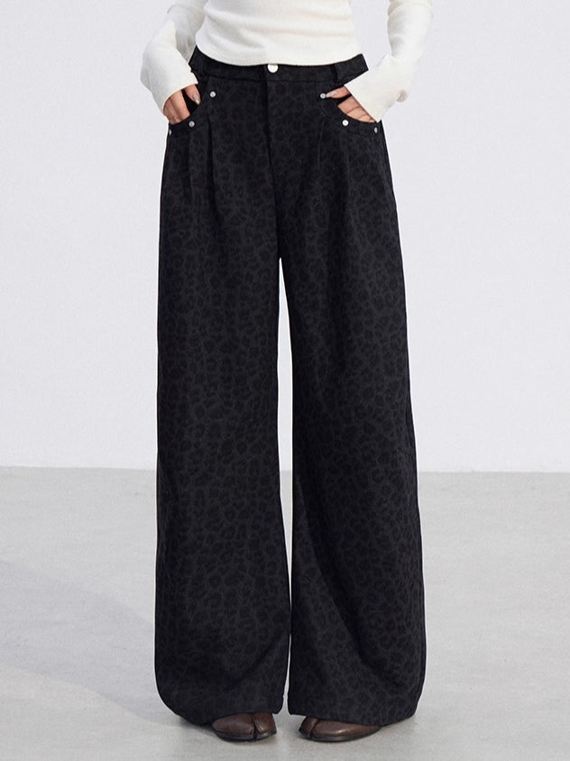 Wool-Blend Wide-Leg Trousers