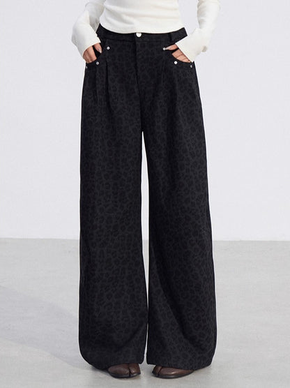 Wool-Blend Wide-Leg Trousers