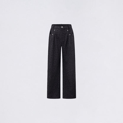 Wool-Blend Wide-Leg Trousers