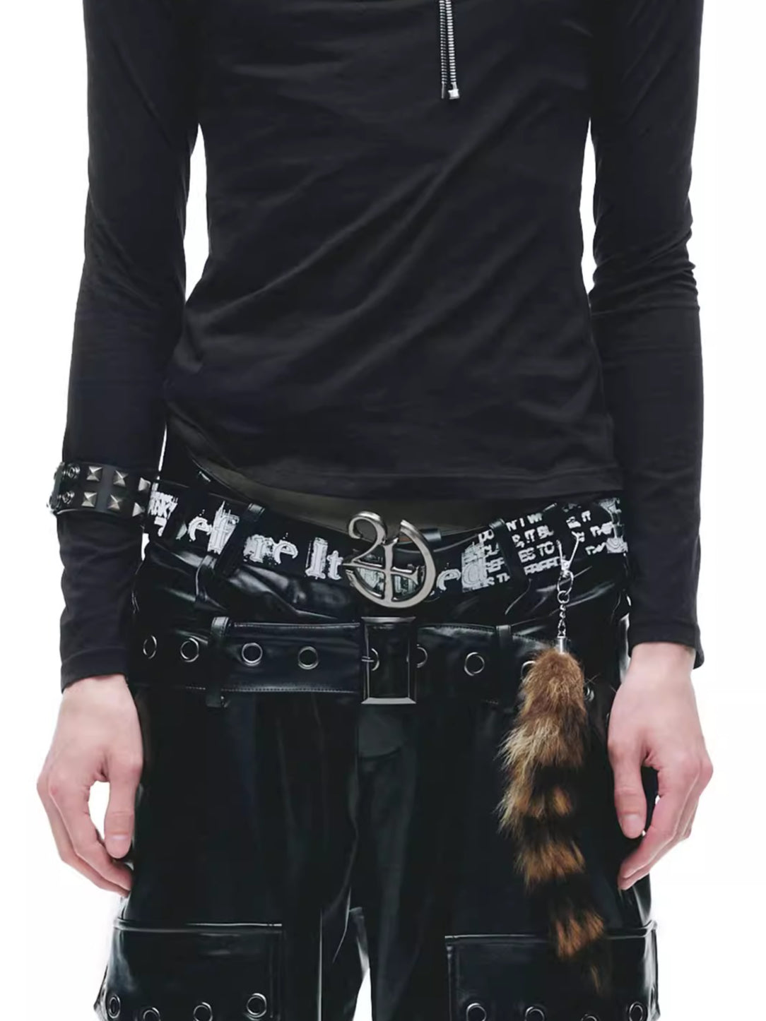 Punk Studded Leather Belt