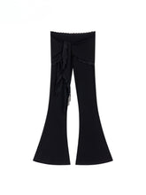 Lace-Trimmed Tie-Waist Lyocell Trousers - CHINASQUAD