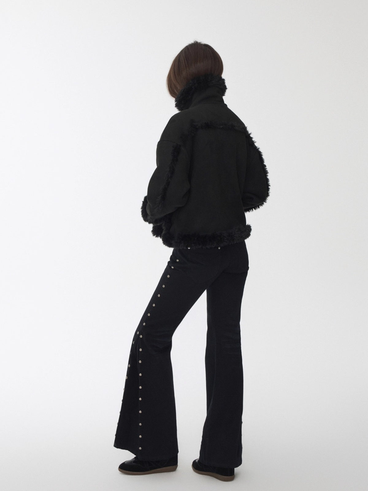 Shearling Reversible Suede Short Jacket