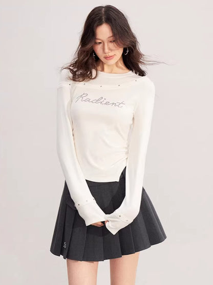 Asymmetrical Patchwork Knit Base Layer