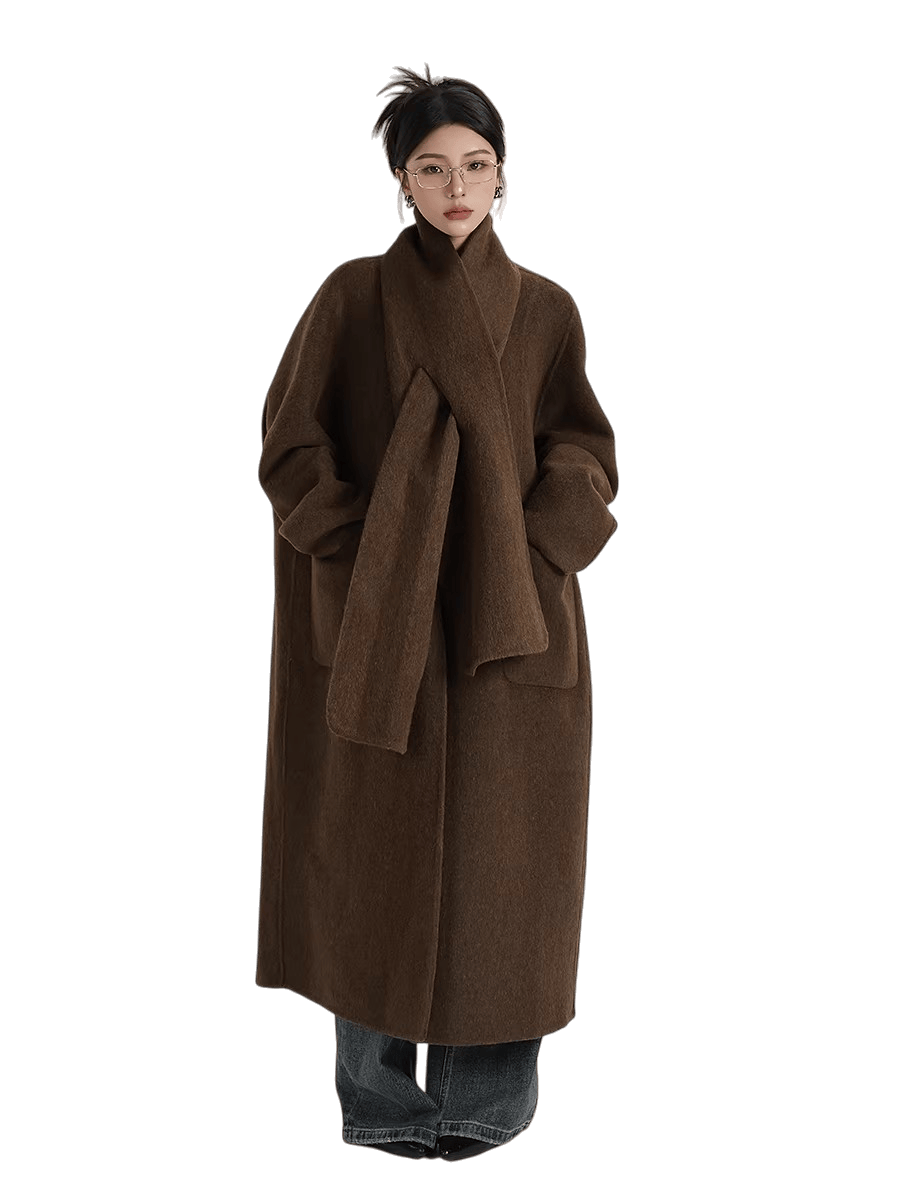 Oversized Double-Faced Wool Long Coat