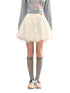 High-Waist Lace Tie Puff Skirt - CHINASQUAD