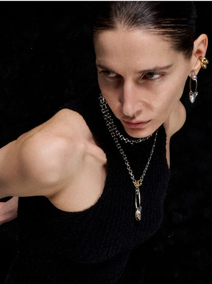 Paperclip Herringbone Necklace