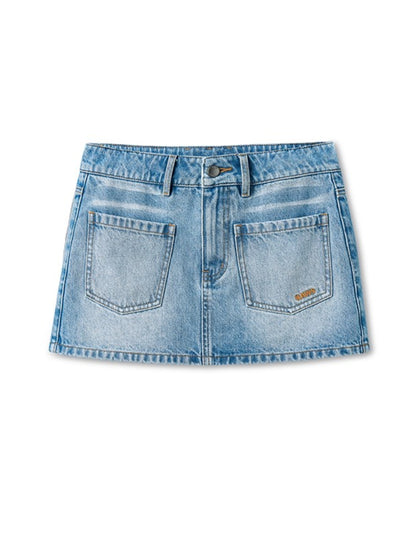 &quot;Caracal Series&quot; Washed Mini Skirt - CHINASQUAD