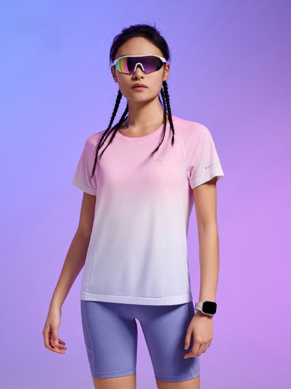 Purple &amp; Pink Breathable Running Tee