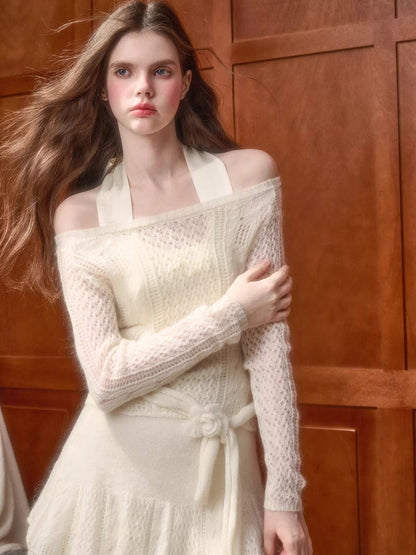 Mohair Wool-Blend Cloud Knit Set