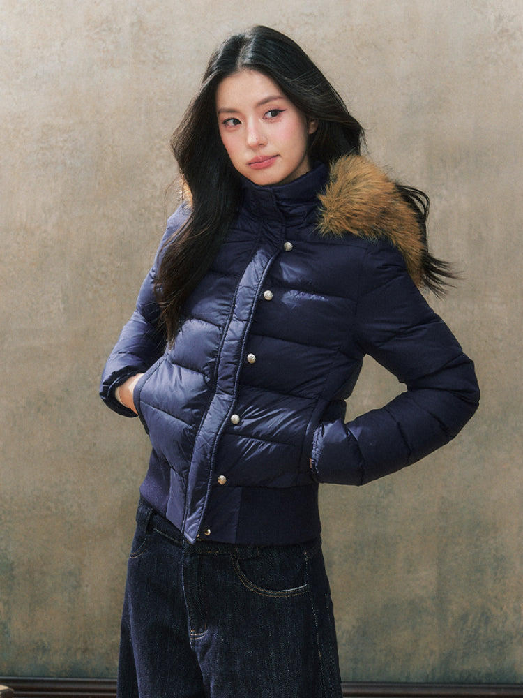 Short Hooded Down Jacket