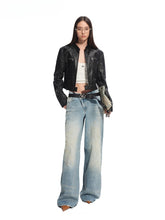 Matte Faux Suede Cropped Moto Jacket - CHINASQUAD