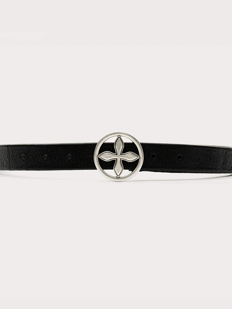 Black &amp; Silver Cross Belt