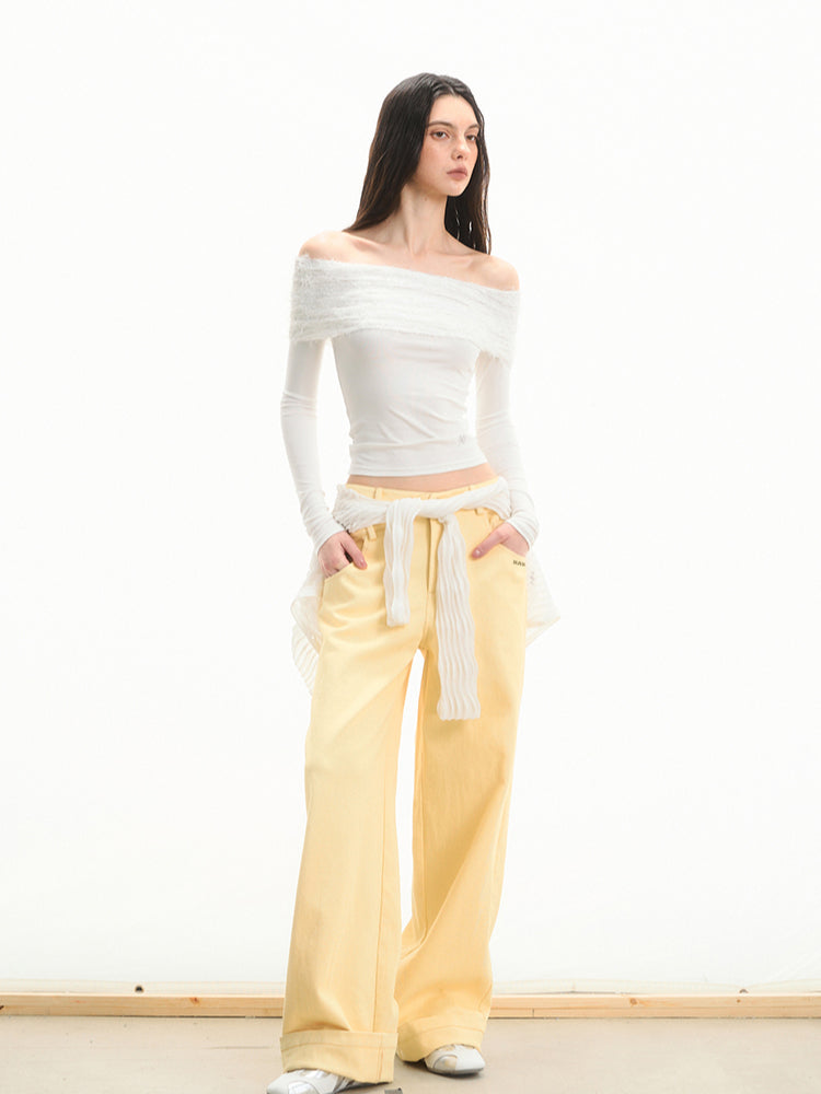 Pearl Rhinestone Slimming Casual Pants