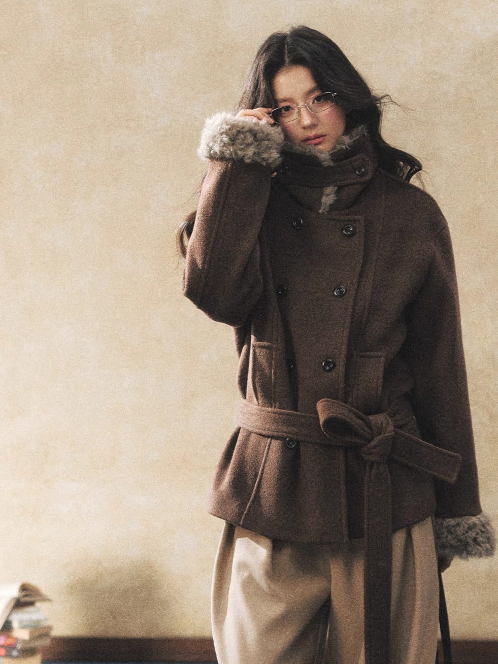 Double-Breasted Wool-Blend Jacket