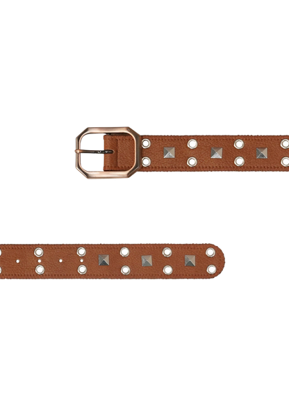 The NeverMore Vintage Studded Leather Belt NeverMore