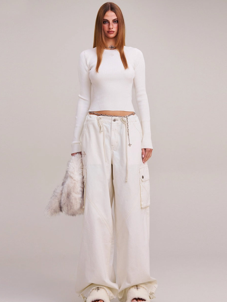 Wild Retro Long-Sleeve Knit Crewneck