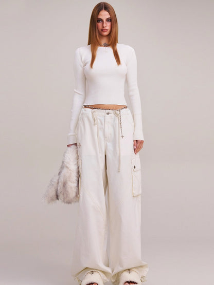 Wild Retro Long-Sleeve Knit Crewneck