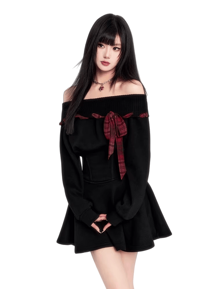 Fleece Waist-Cinching Sweatshirt Dress