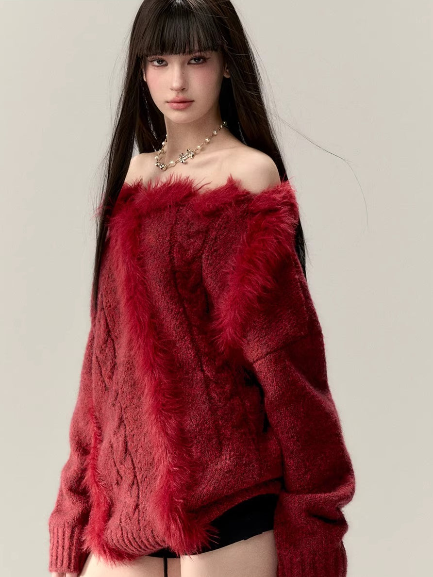 Color-Blocked Wool-Blend Knit Top