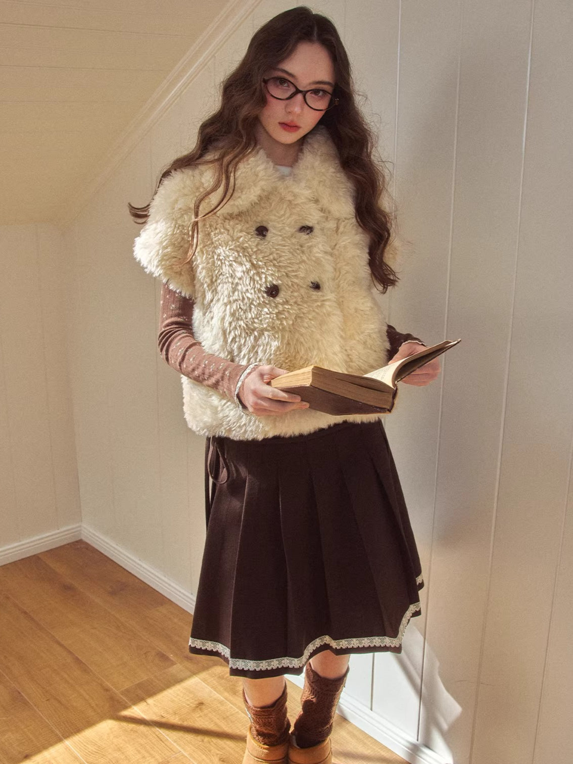 Vintage Short-Sleeve Vest Jacket