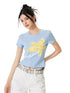 Color Diamond Floral Regular Shoulder T-shirt - CHINASQUAD