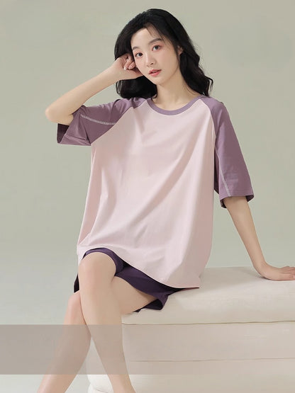 Solid Color Cool Modal Pajamas Set