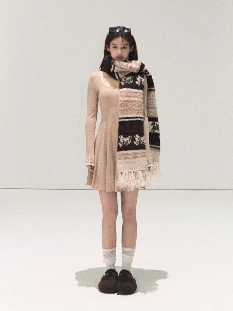 Handcrafted Fair Isle Wool Scarf