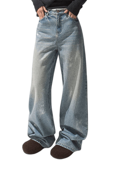 Vintage Straight-Leg Cotton Denim Jeans