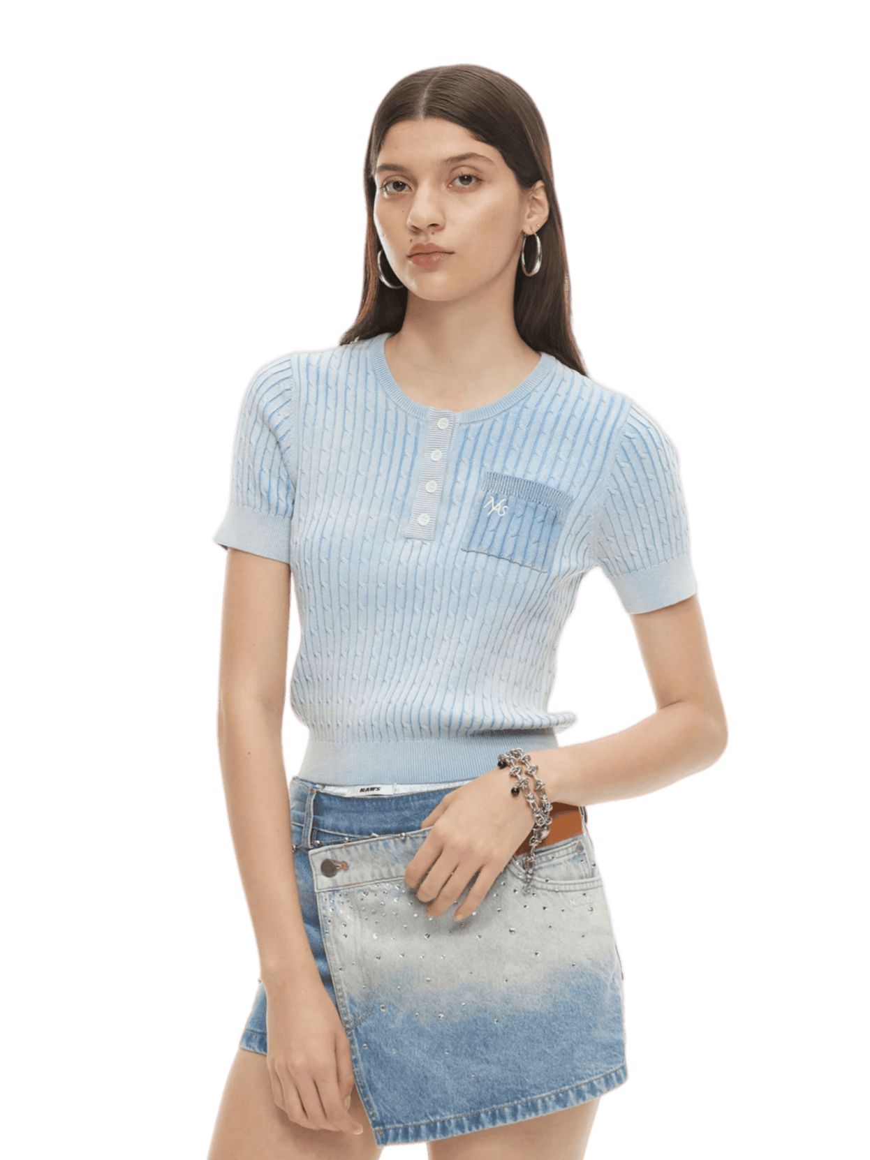 Academy Henley Contrast Tee