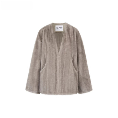 Ombre Faux Fur Statement Jacket