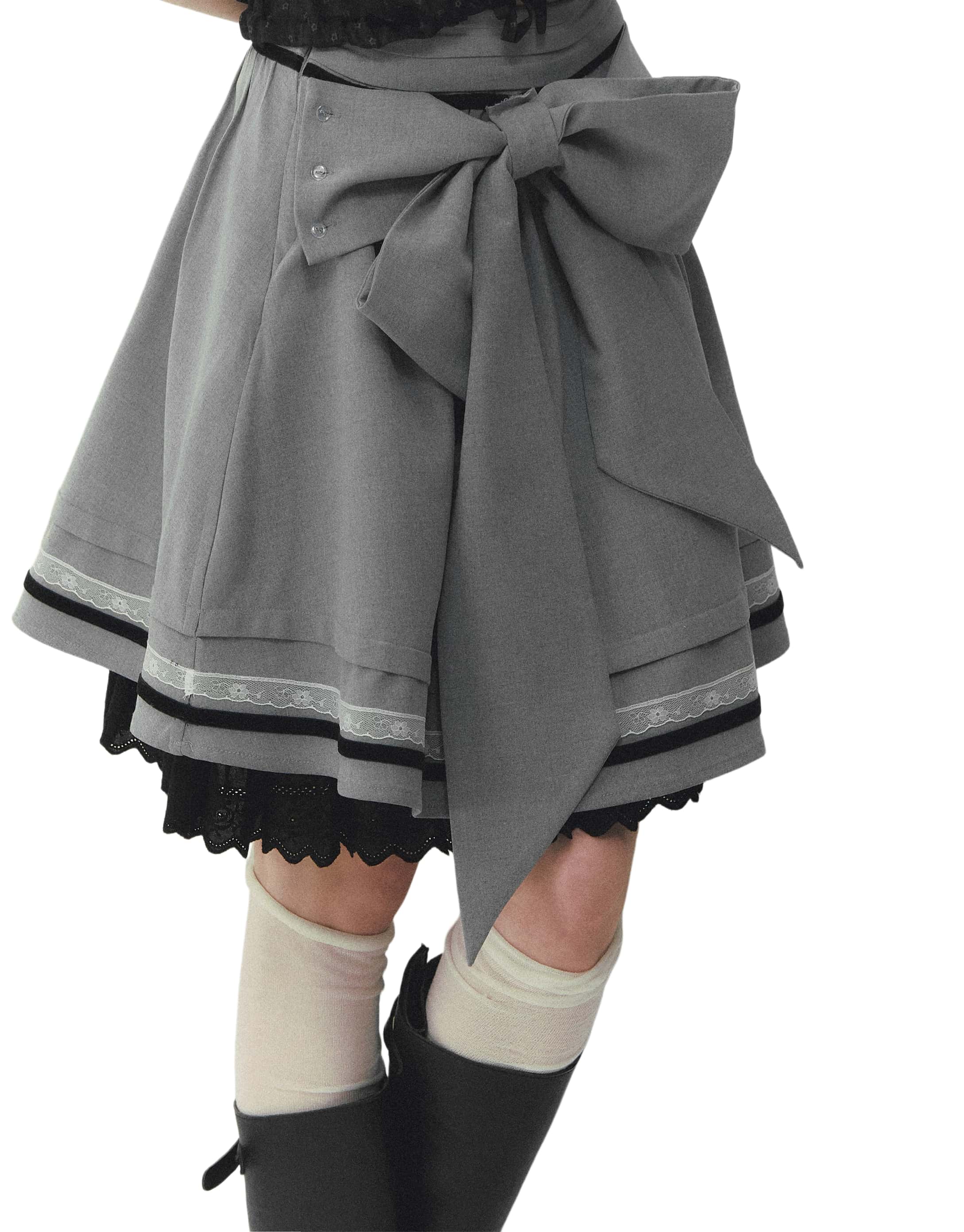 Academy Bow Lace A-Line Skirt