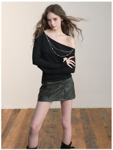 Double-Chain Asymmetric Long-Sleeve T-Shirt - CHINASQUAD