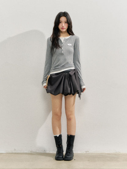 Lyocell Henley Neck Soft T-Shirt - CHINASQUAD