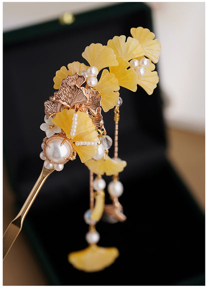 Tassel Ginkgo Hanfu Hairpin