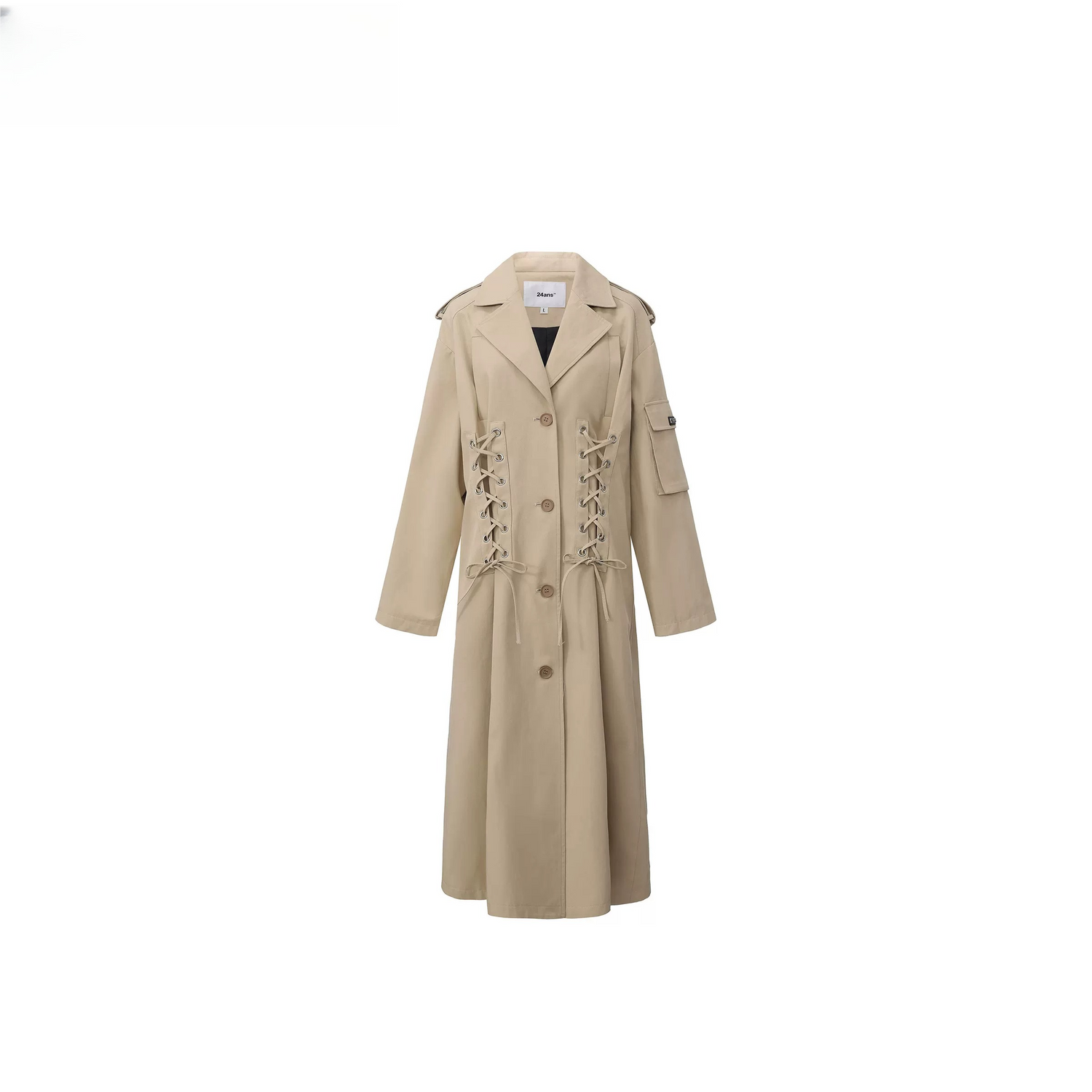 Oversized Drawstring Trench Coat