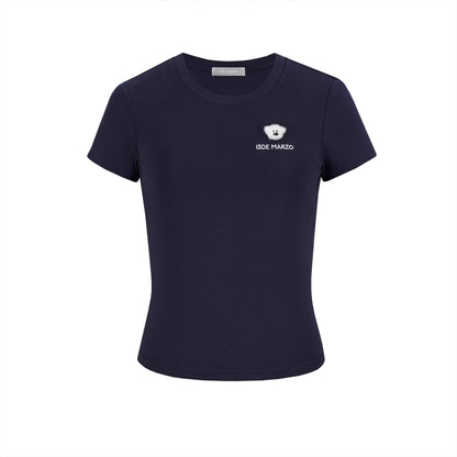 Mini Bear Fitted Cropped Tee
