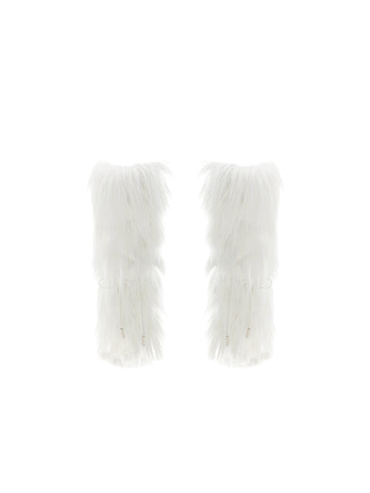 Black &amp; White Fur Boot Covers