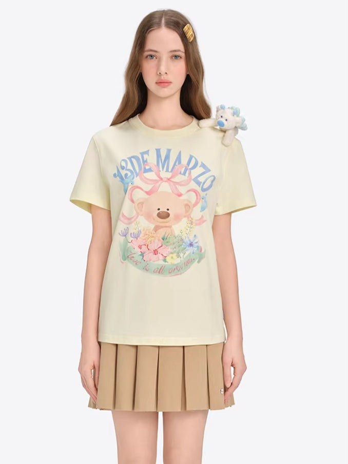 Floral Illustration Cotton Tee