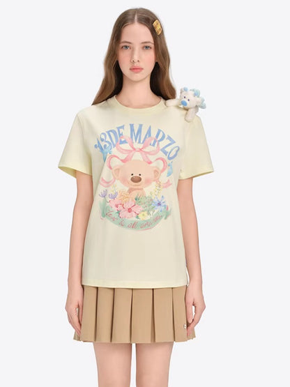 Floral Illustration Cotton Tee