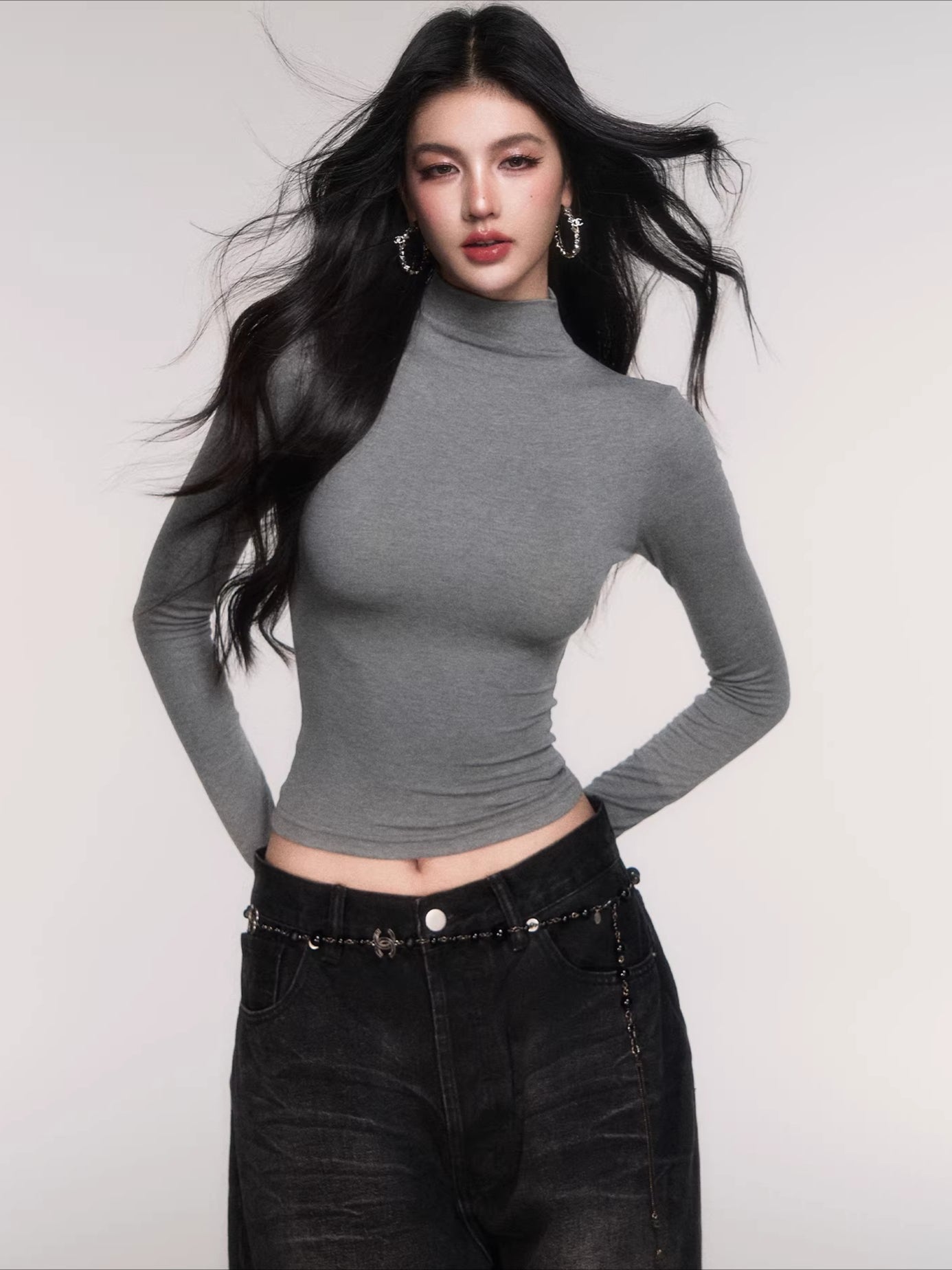 High-Stretch Mock-Neck Slim-Fit Base Layer