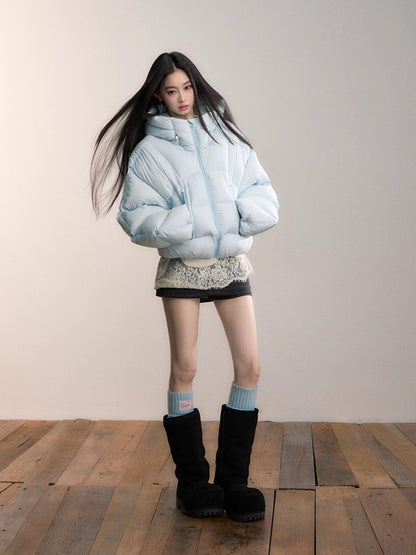 Pastel Cloud Puffer Down Jacket
