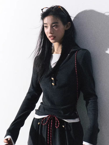 Knit Base Top &amp; Wide-Leg Pants Set