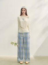Floral Print Pleated Long-Sleeve T-shirt - CHINASQUAD