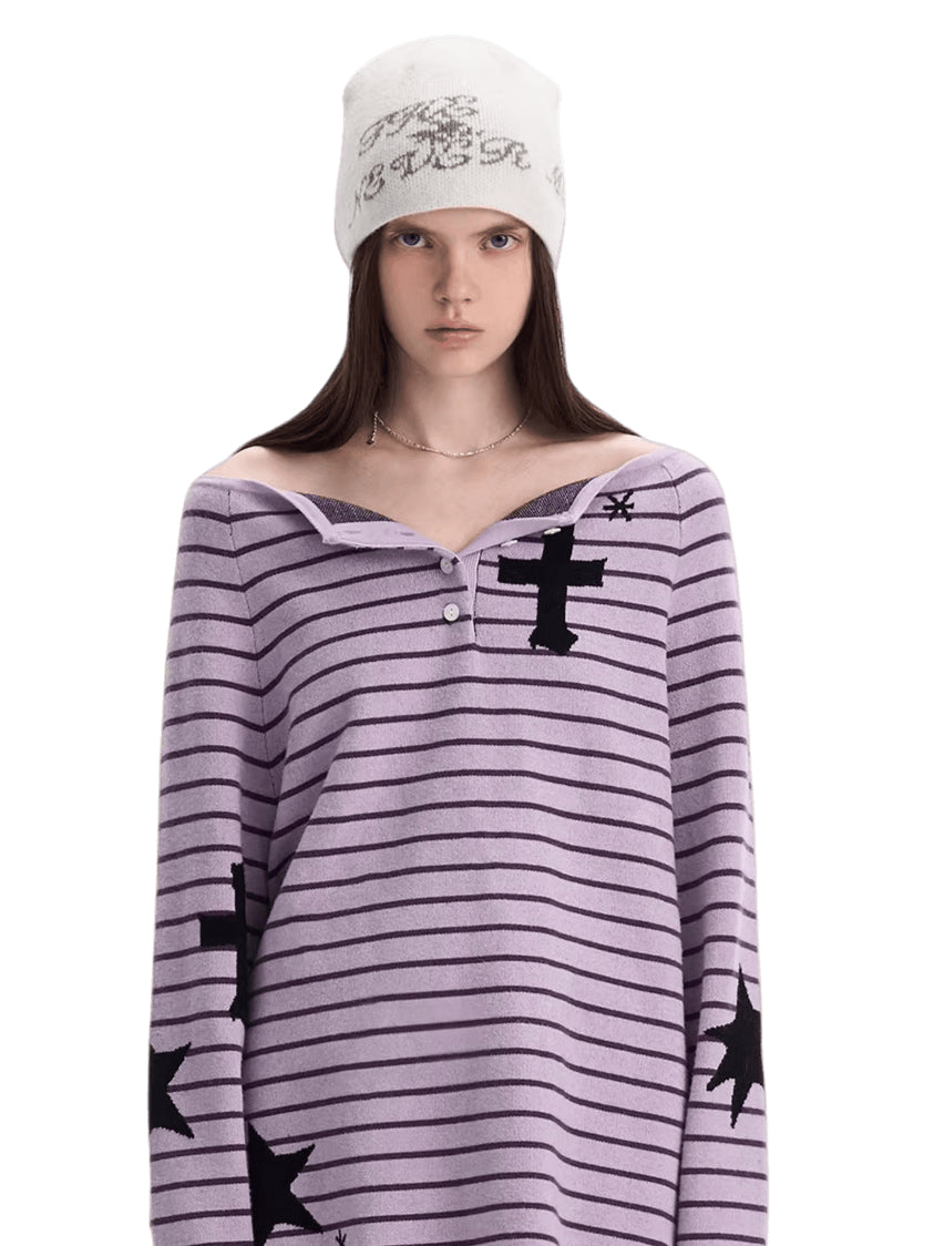 Retro Jacquard Knit Beanie