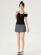 One-shoulder Tie-neck Top - CHINASQUAD